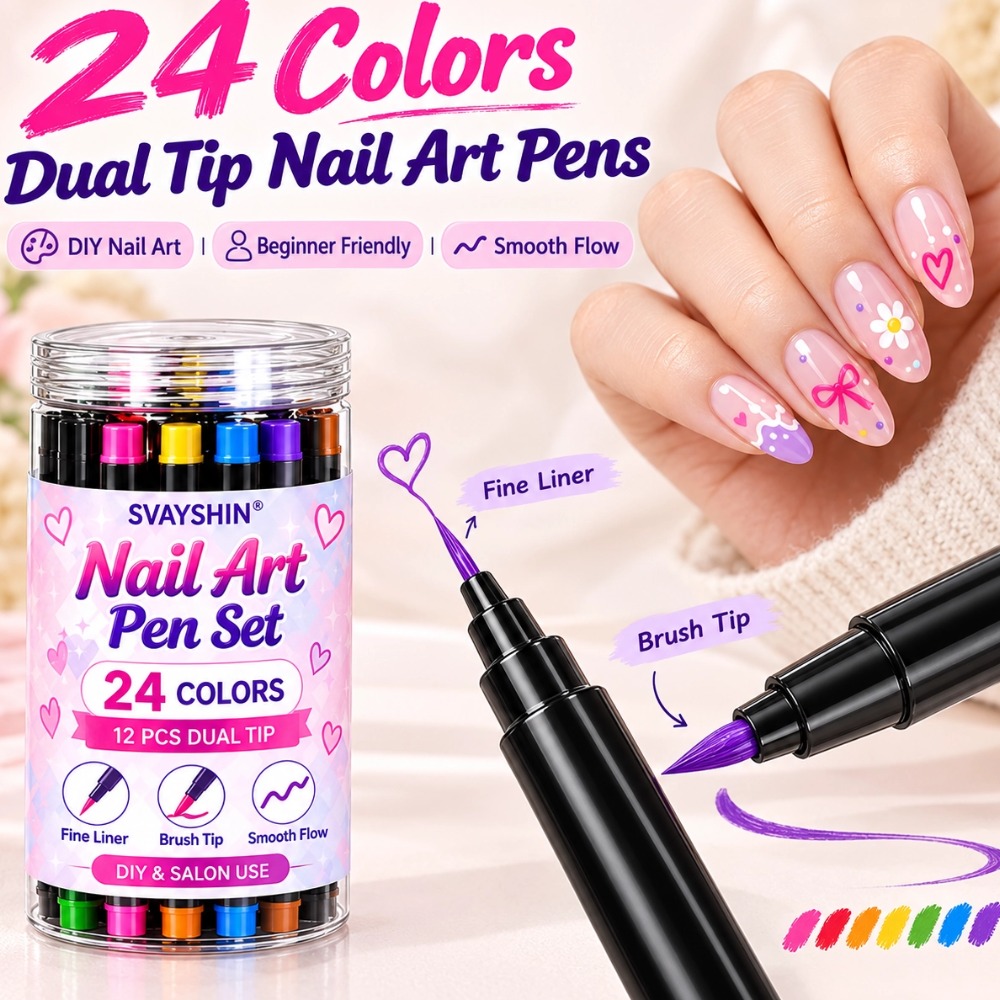 Copic Marker Sketch - 12 stuks nagelkunstverfpen met dubbele punt,