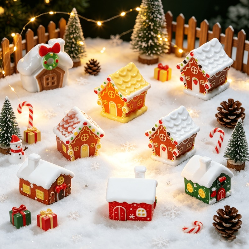 6PCS Harsen Gingerbread House  - Resin Crafts Diy recensie en prijs