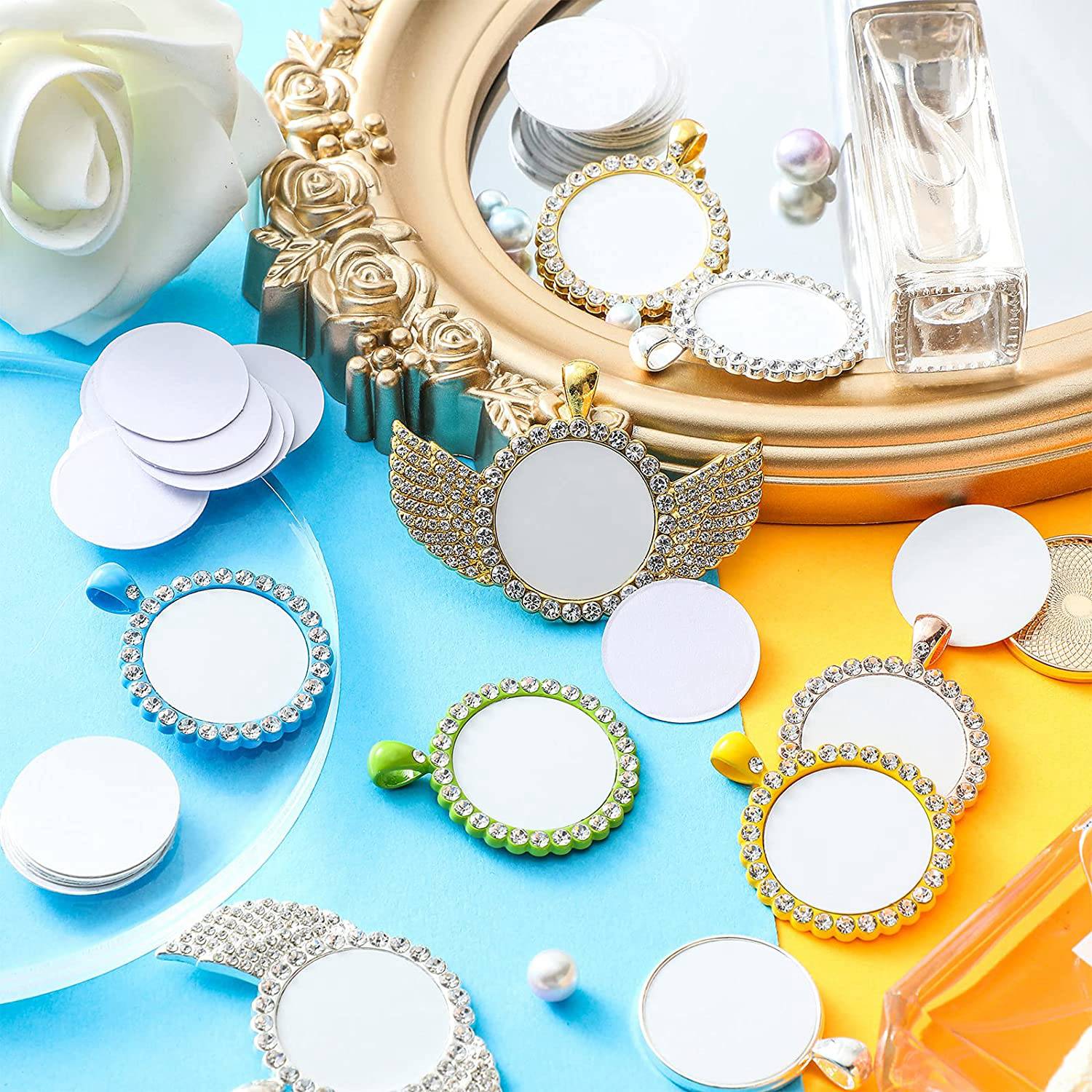AT35-sublimatie blanco alumini - Bezels Set Pendant recensie en prijs