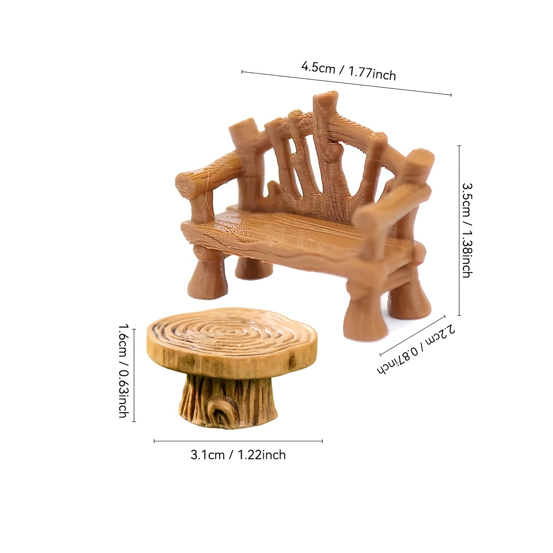 2 stuks miniatuur tafel en sto - Crafting Resin recensie en prijs