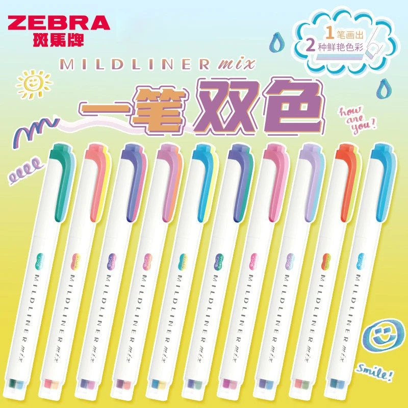 Japan Zebra Mildliner Mix, dub - Zebra Pen Mildliner recensie en prijs