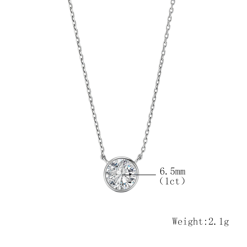 925 Sterling zilveren ketting  - Bezels Set Pendant recensie en prijs