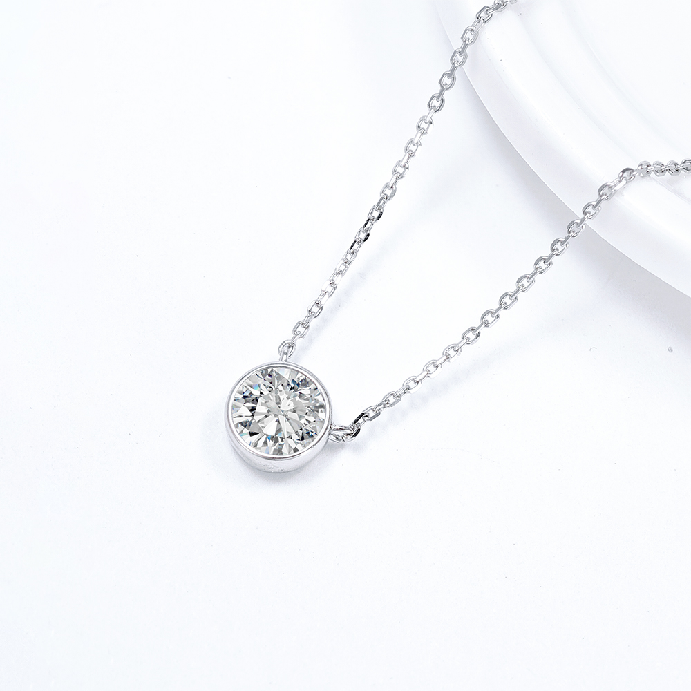 925 Sterling zilveren ketting  - Bezels Set Pendant recensie en prijs
